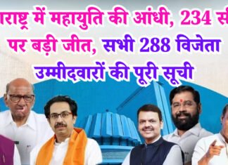 महाराष्ट्र में BJP की आंधी, महायुति को 234 सीटों पर बड़ी जीत, सभी 288 विजेता उम्मीदवारों की पूरी सूची