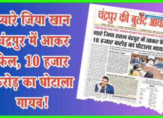 प्यारे जिया खान चंद्रपुर में आकर फेल, 10 हजार करोड़ का घोटाला गायब!