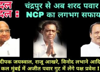 दल बदल : चंद्रपुर में अब शरद पवार की NCP का लगभग सफाया !
