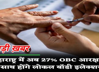 महाराष्ट्र में ओबीसी के लिए ऐतिहासिक फैसला: 27% आरक्षण के साथ होंगी महानगरपालिका और स्थानीय निकाय चुनाव