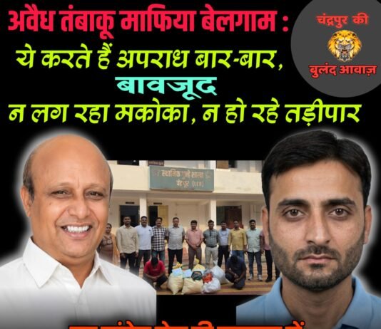 अवैध तंबाकू माफिया बेलगाम : ये करते हैं अपराध बार-बार, बावजूद न लग रहा मकोका – न हो रहे तड़ीपार